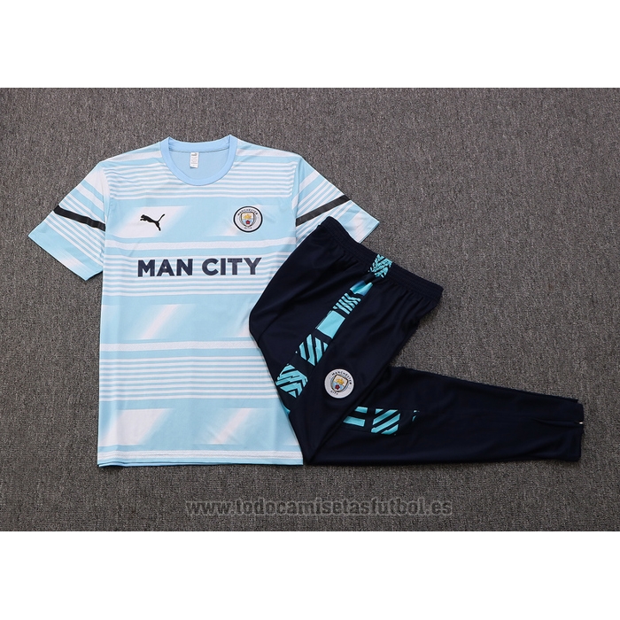 Chandal del Manchester City Manga Corta 2022 Azul